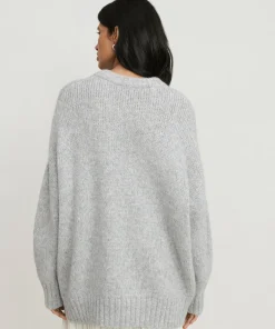 Jenni Kayne Alpaca Cocoon Crewneck Grey Sale