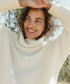 Jenni Kayne Alpaca Cocoon Turtleneck Ivory Online