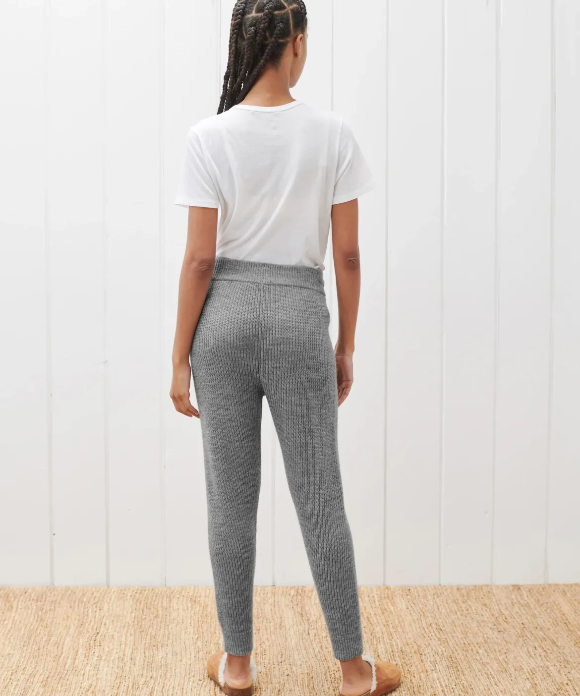 Jenni Kayne Alpaca Fisherman Sweatpant Heather Grey Fashion