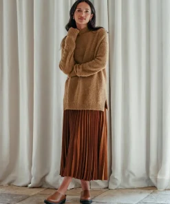 Jenni Kayne Alpaca Mockneck Pullover Tan Fashion