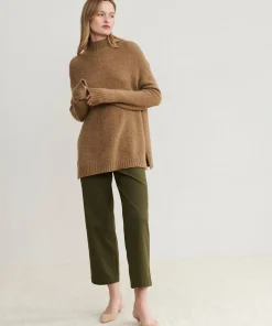 Jenni Kayne Alpaca Mockneck Pullover Tan Fashion