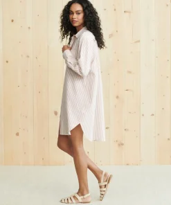 Jenni Kayne Beach Shirt Rust Stripe Fashion