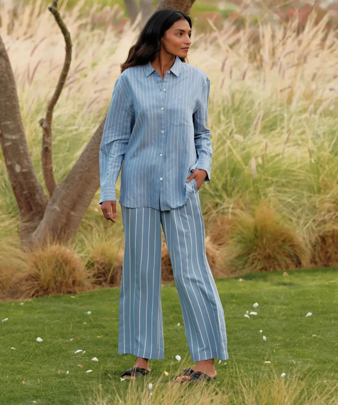 Jenni Kayne Bianca Pant Vintage Blue Stripe Best