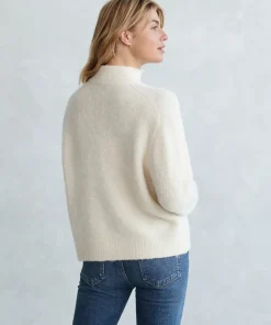 Jenni Kayne Boucle Button Pullover Ivory Hot