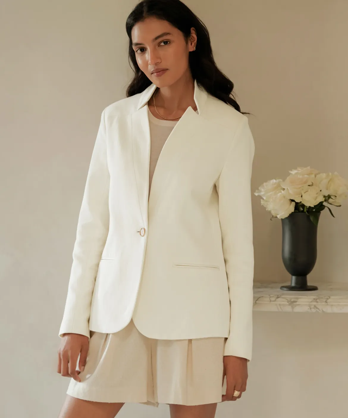 Jenni Kayne Boy Blazer Cream Best