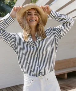 Jenni Kayne Boyfriend Shirt Ink Stripe Sale
