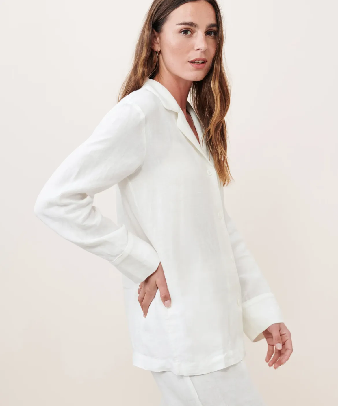 Jenni Kayne Breeze Pajama Top Ivory Online