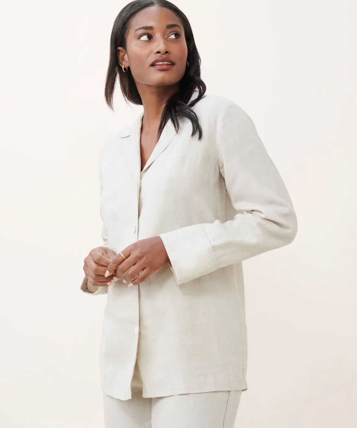 Jenni Kayne Breeze Pajama Top Natural Outlet