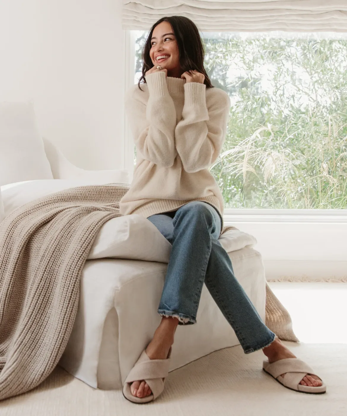 Jenni Kayne Cabin Crossover Sandal Oatmeal Sale