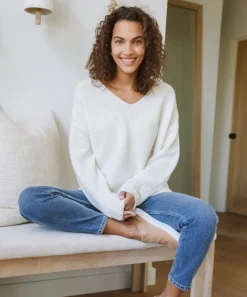 Jenni Kayne Cabin Sweater Ivory Clearance