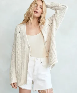 Jenni Kayne Cable Cardigan Ivory Online