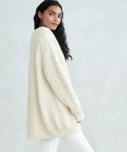 Jenni Kayne Cable Cocoon Cardigan Ivory Sale