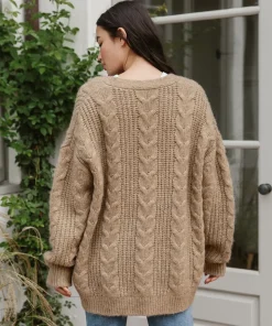 Jenni Kayne Cable Cocoon Cardigan Sand Sale