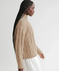 Jenni Kayne Cable Half Zip Clove Clearance