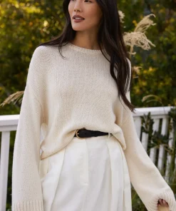 Jenni Kayne Cameron Crewneck Cream Fashion