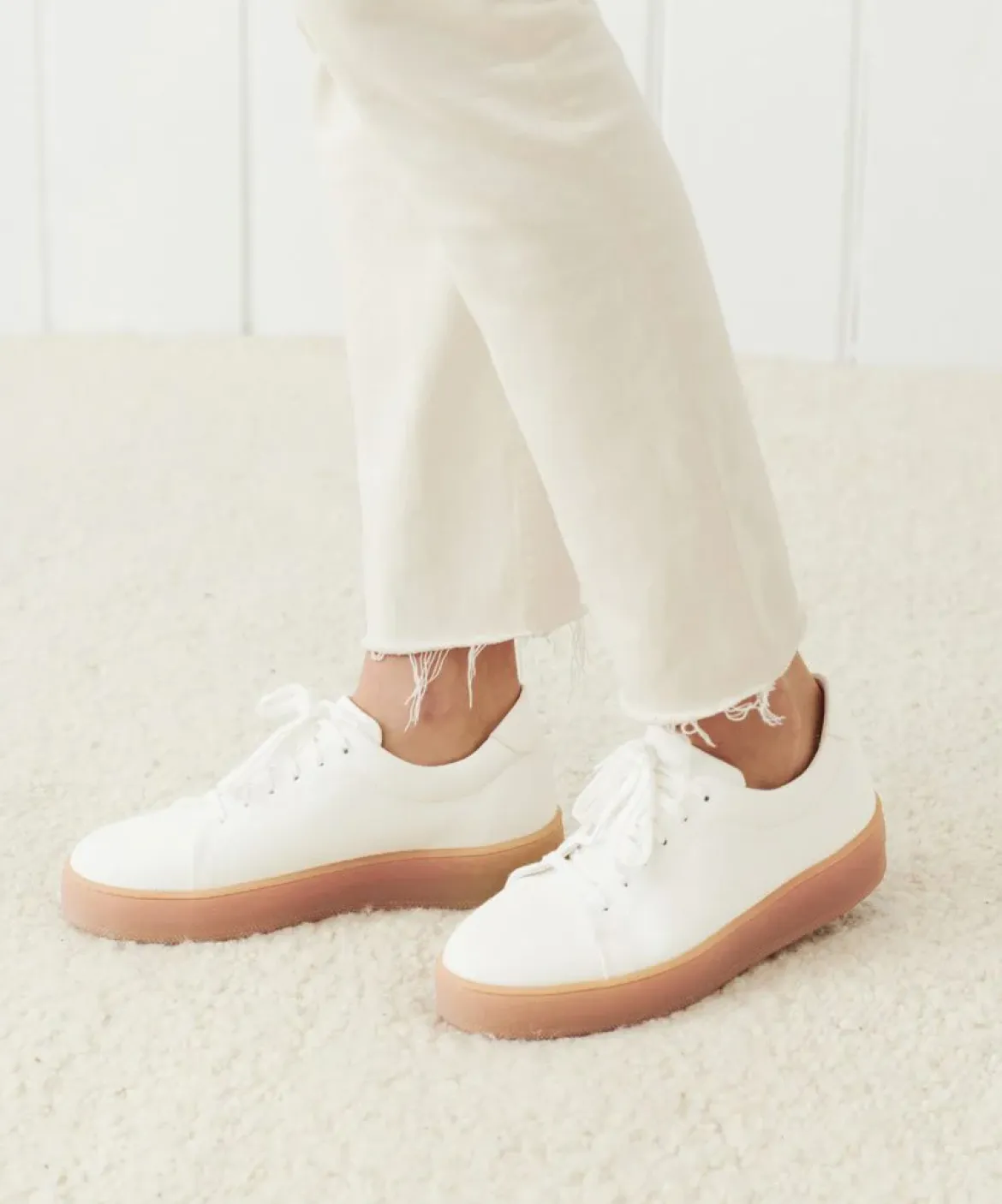 Jenni Kayne Canvas Skater Sneaker Cream Discount