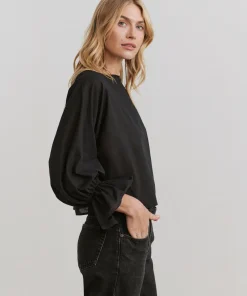 Jenni Kayne Cape Blouse Black Fashion