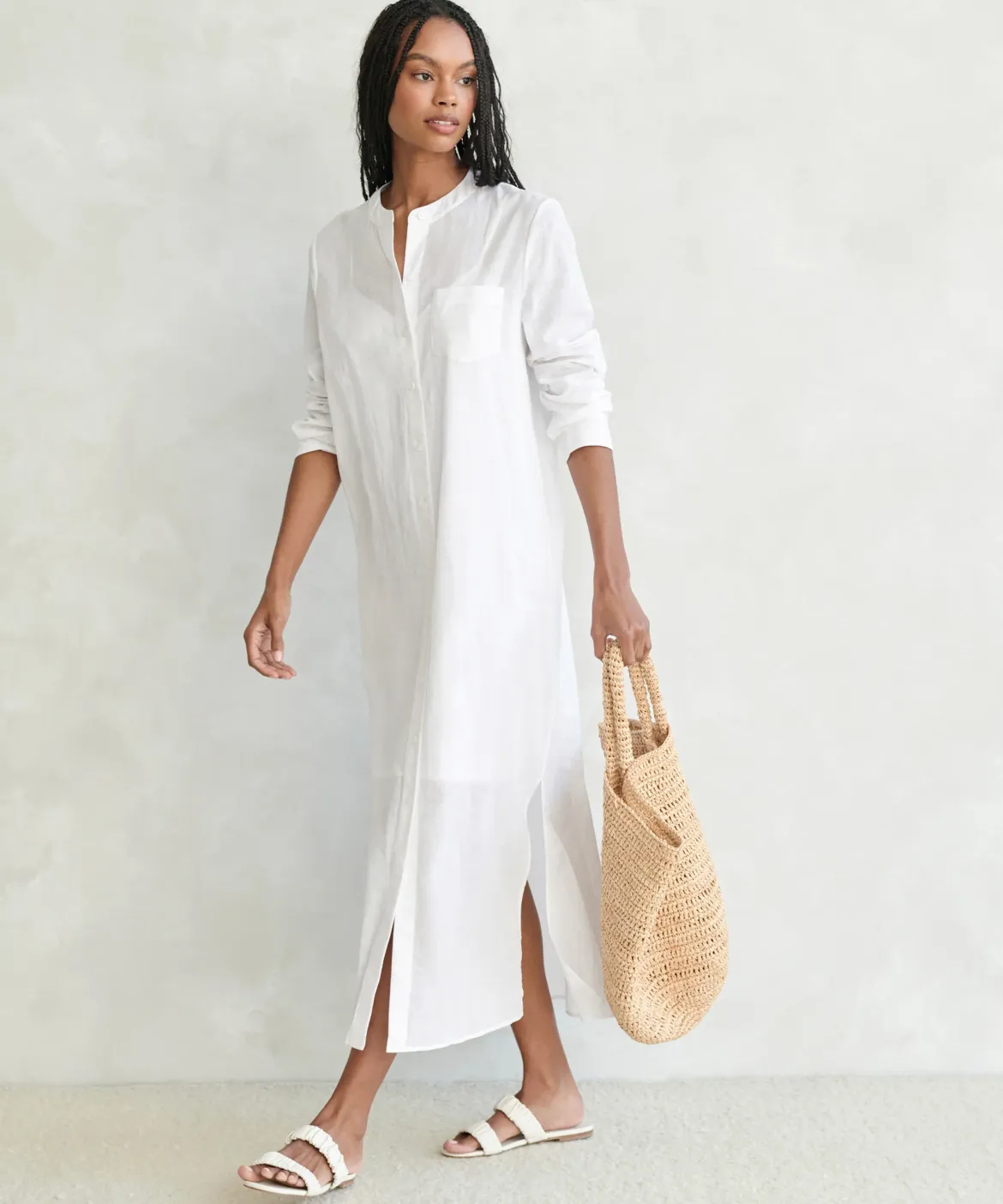 Jenni Kayne Capri Caftan Dress Ivory Online