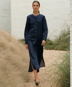 Jenni Kayne Capri Caftan Dress Navy Fashion