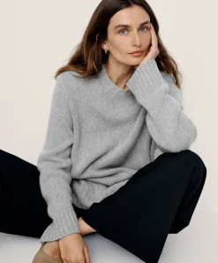 Jenni Kayne Cashmere Amelia Crewneck Grey Best