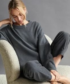 Jenni Kayne Cashmere Boyfriend Sweater Storm Clearance