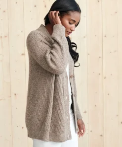 Jenni Kayne Cashmere Cocoon Cardigan Taupe New