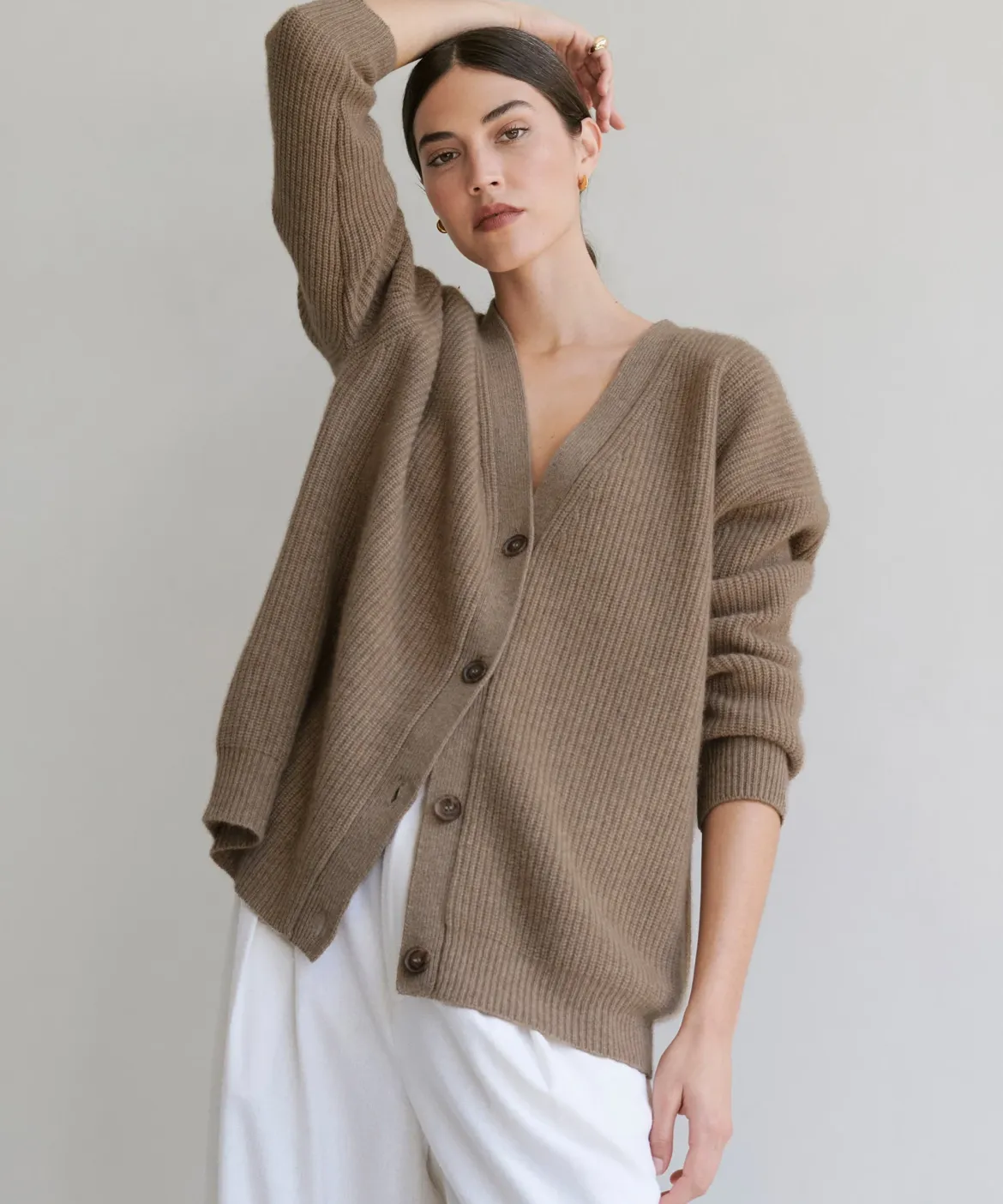 Jenni Kayne Cashmere Cocoon Cardigan Undyed Stone Sale