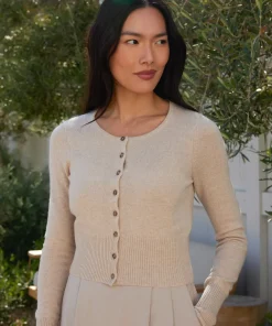 Jenni Kayne Cashmere Finley Cardigan Oatmeal Discount