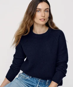 Jenni Kayne Cashmere Fisherman Sweater Navy Discount