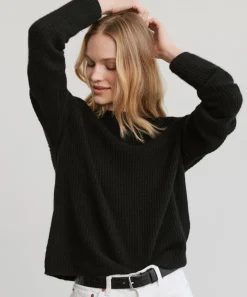Jenni Kayne Cashmere Fisherman Sweater Black Sale