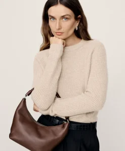 Jenni Kayne Cashmere Fisherman Sweater Oatmeal Discount