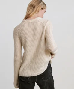 Jenni Kayne Cashmere Fisherman Sweater Oatmeal Discount