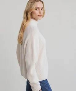 Jenni Kayne Cashmere Half Zip Ivory Discount