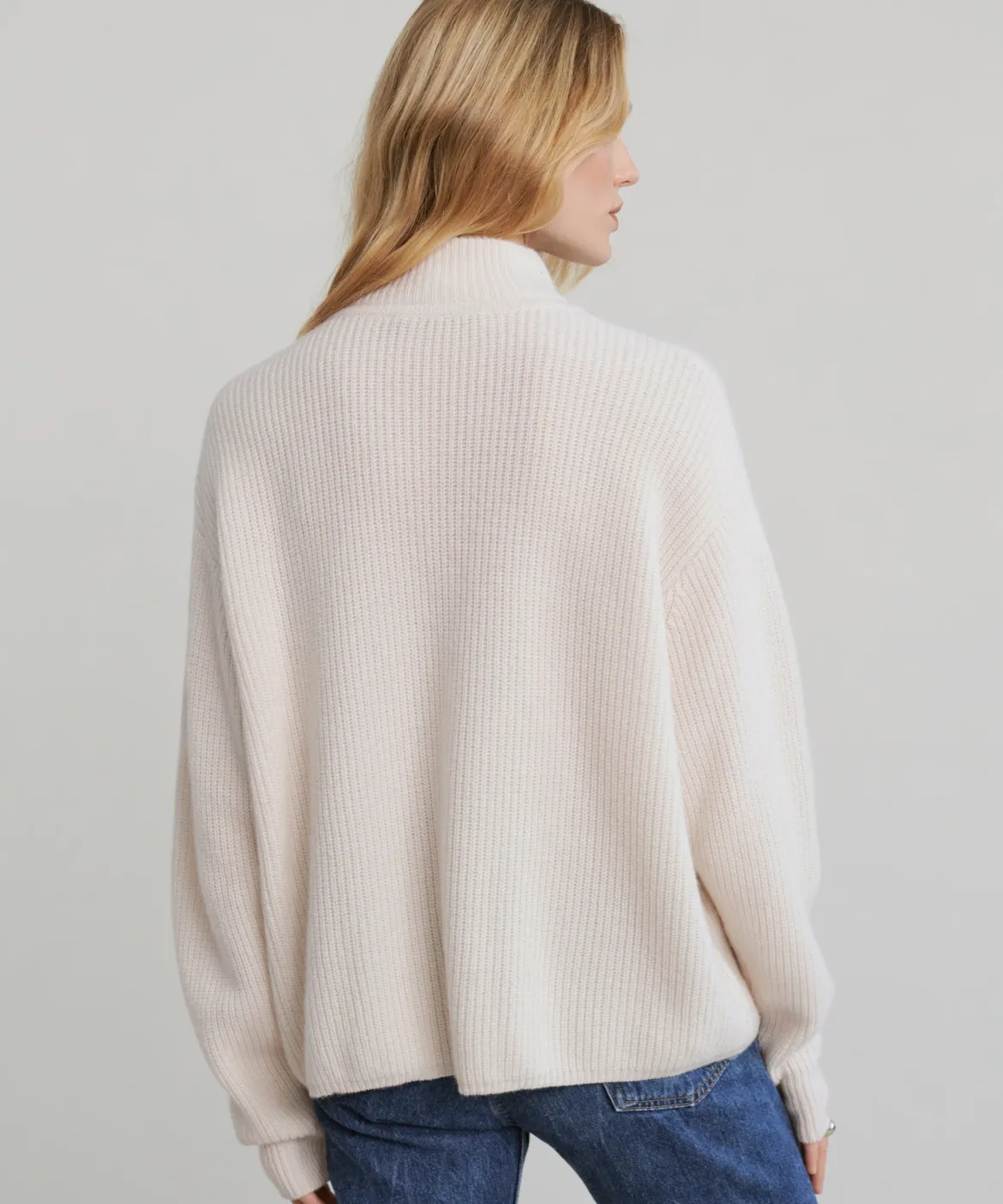 Jenni Kayne Cashmere Half Zip Ivory Discount