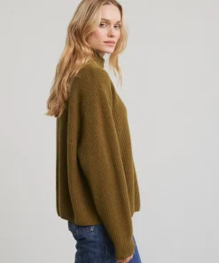 Jenni Kayne Cashmere Half Zip Amber Hot