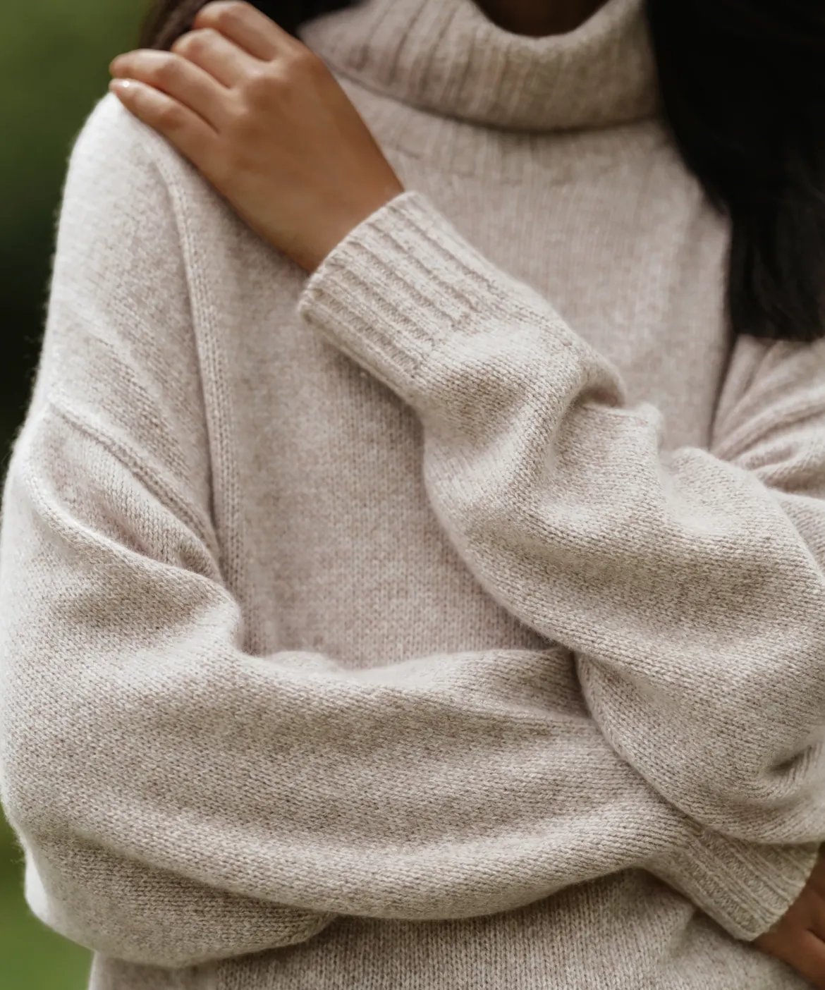 Jenni Kayne Cashmere Porter Turtleneck Oat Marl Fashion