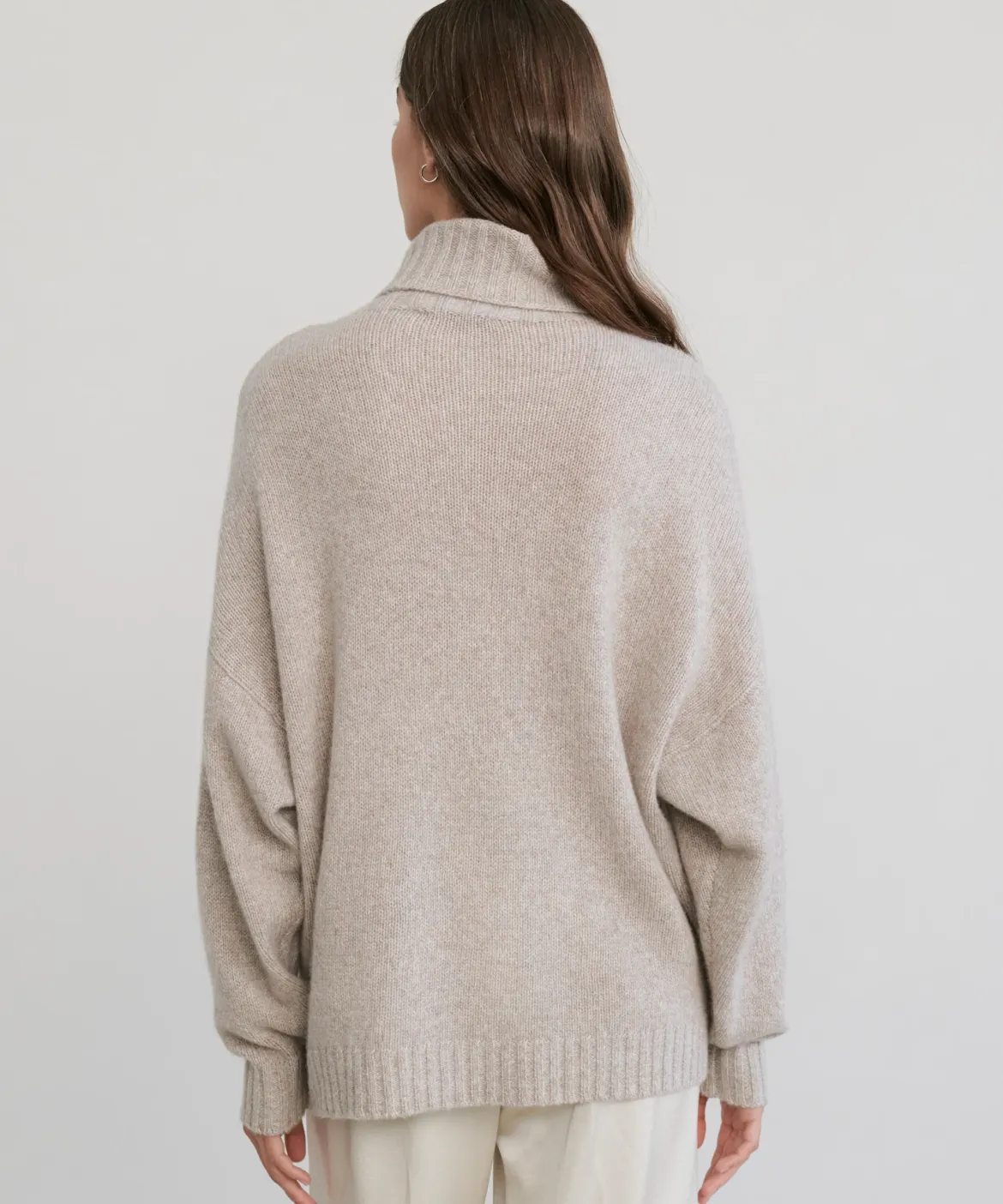 Jenni Kayne Cashmere Porter Turtleneck Oat Marl Fashion