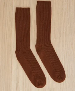 Jenni Kayne Cashmere Socks Rust Fashion