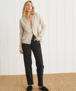 Jenni Kayne Cashmere Stanford Cardigan Oatmeal Fashion