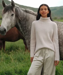 Jenni Kayne Cashmere Turtleneck Ivory Clearance