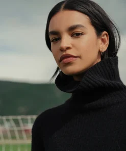 Jenni Kayne Cashmere Turtleneck Black Discount