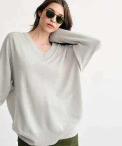 Jenni Kayne Charlie V-Neck Sweater Dove Discount