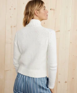 Jenni Kayne Chase Mockneck Cardigan Bone Clearance