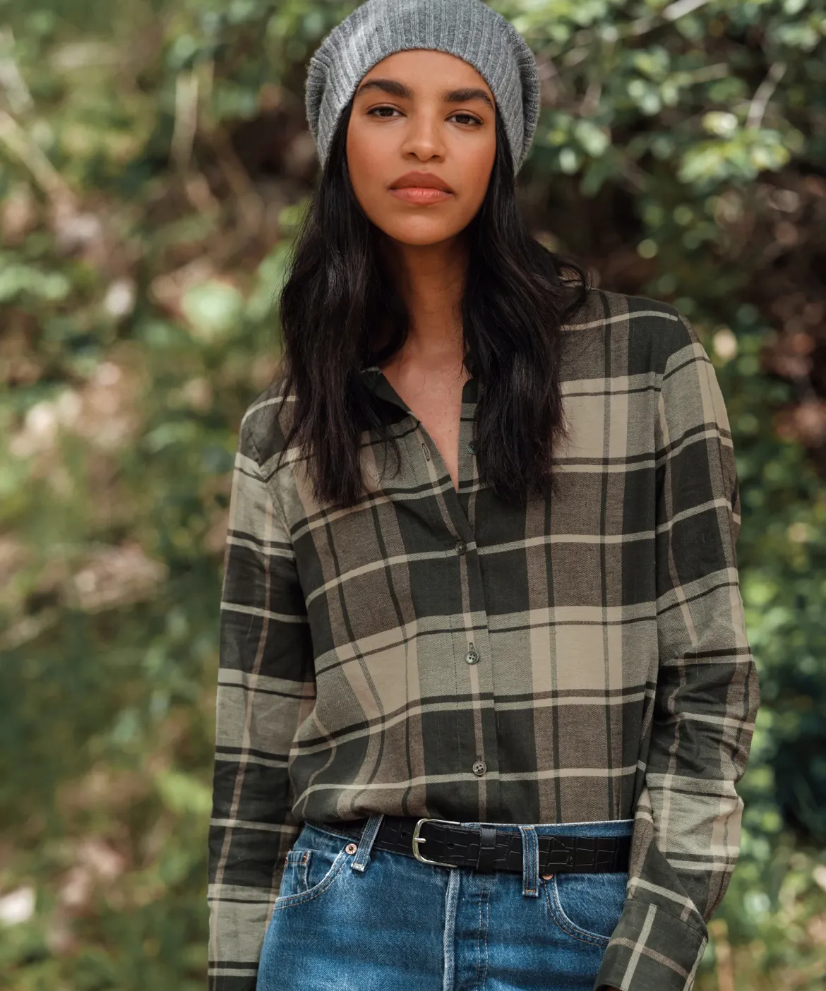 Jenni Kayne Classic Flannel Hunter Plaid New