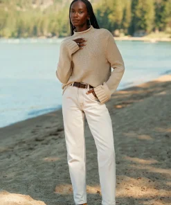 Jenni Kayne Classic Mockneck Pullover Khaki Discount