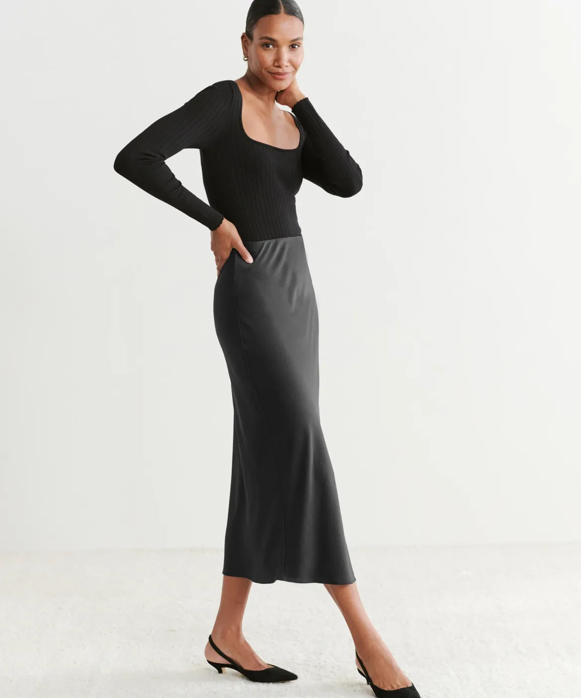 Jenni Kayne Cleo Slip Skirt Black Online