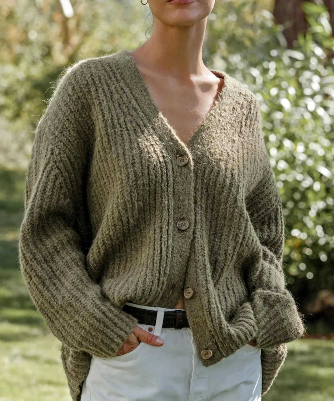 Jenni Kayne Cocoon Cardigan Olive Best