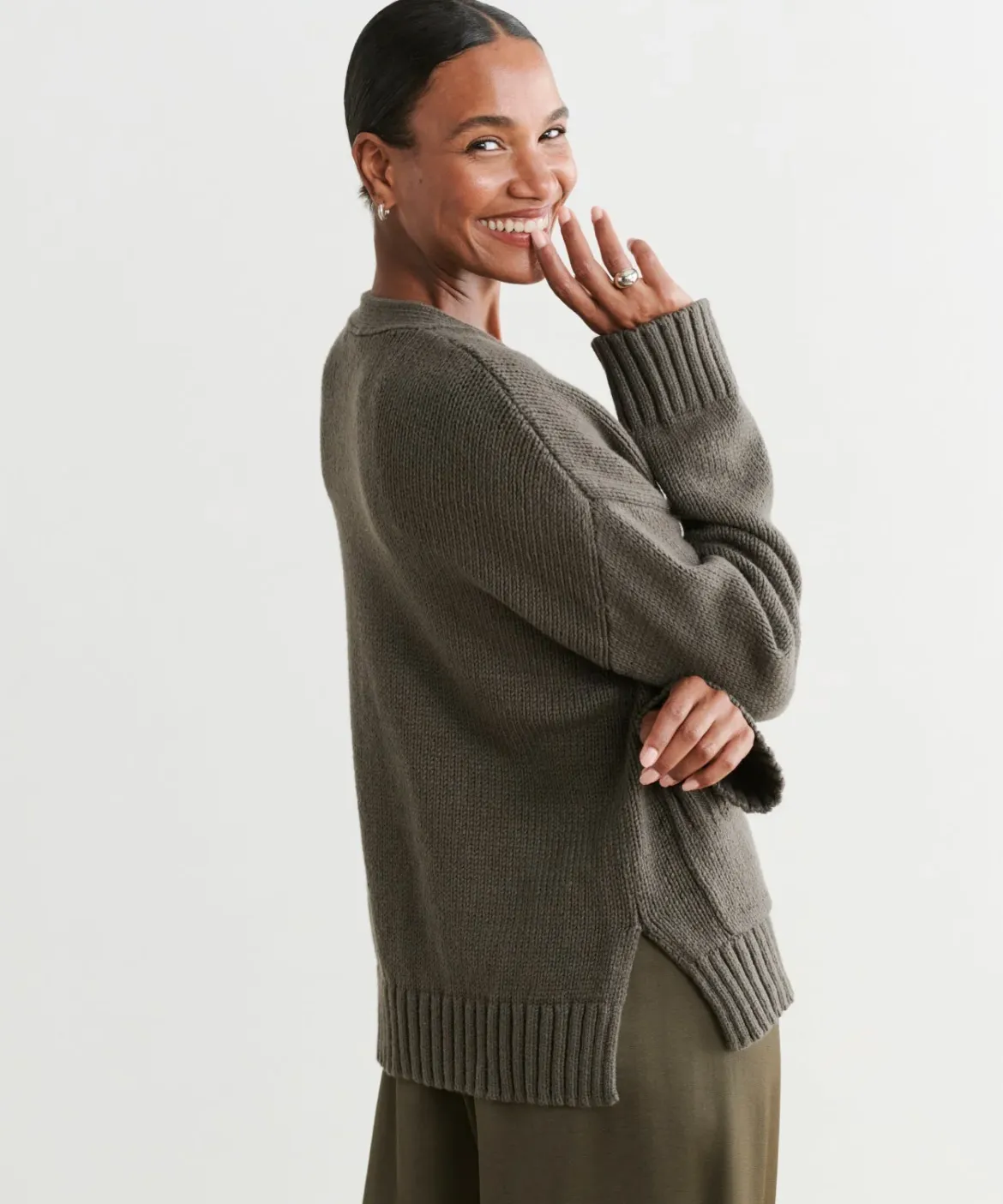 Jenni Kayne Cody Cardigan Dusty Olive Online