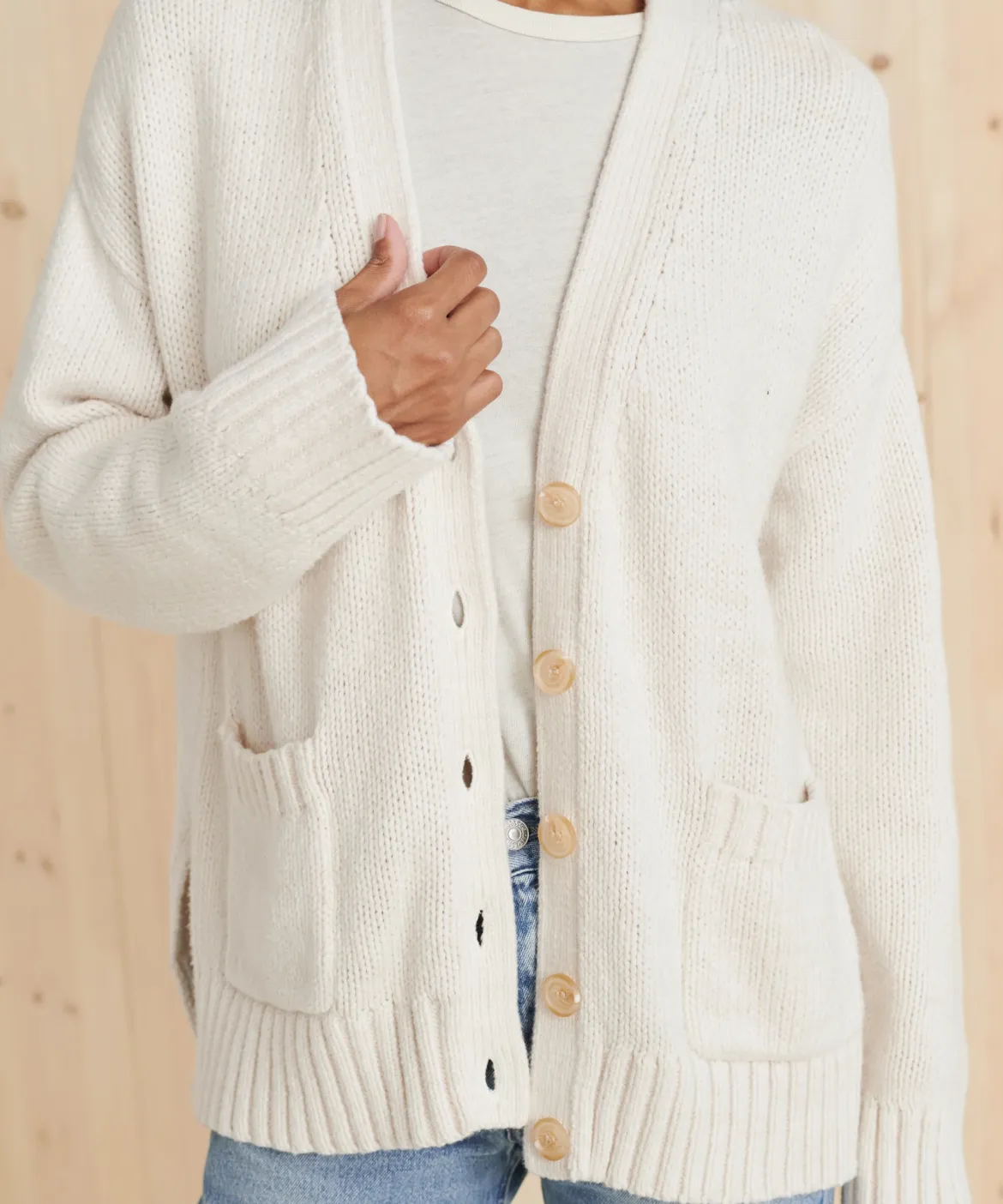 Jenni Kayne Cody Cardigan Bone Best