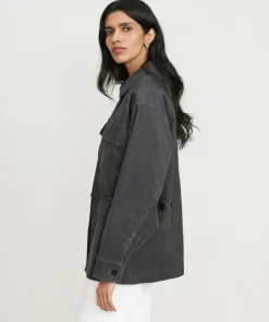 Jenni Kayne Corduroy Jacket Washed Black Discount
